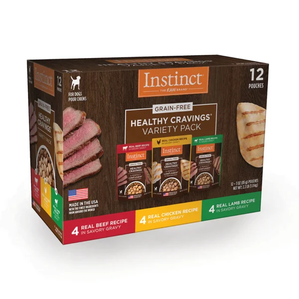 Instinct Healthy Cravings Mix de Recetas 12 Piezas para Perro – Nutrición Húmeda y Natural