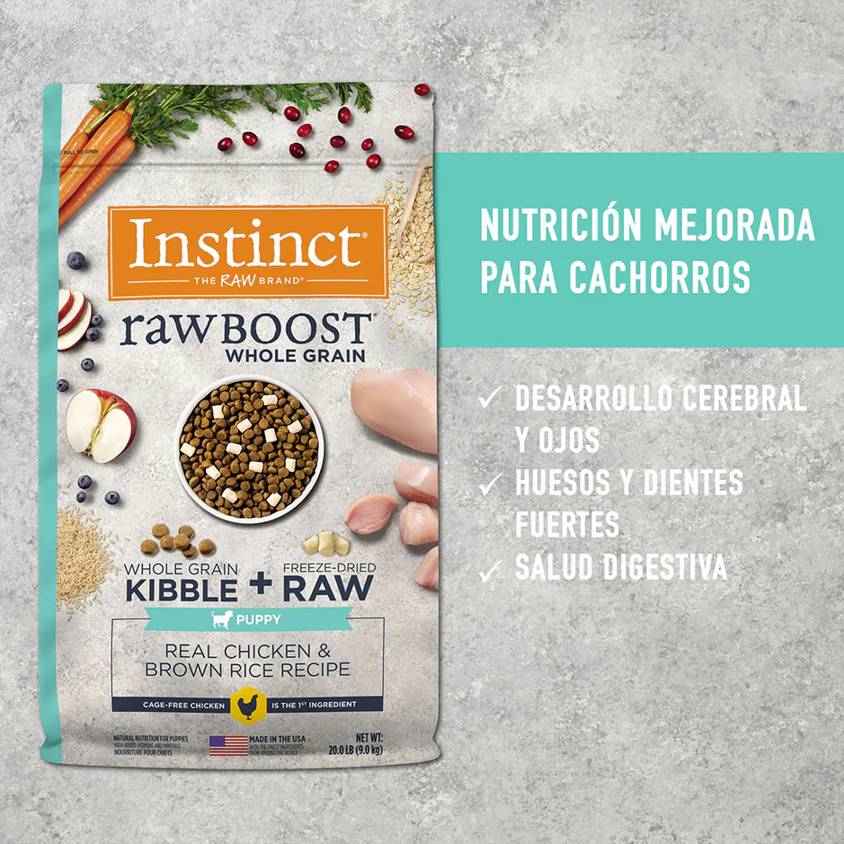 Instinct Raw Boost Whole Grain Pollo para Cachorros | Nutrición Natural y Completa | Presentaciones 2.2kg y 9.1kg - Image 6
