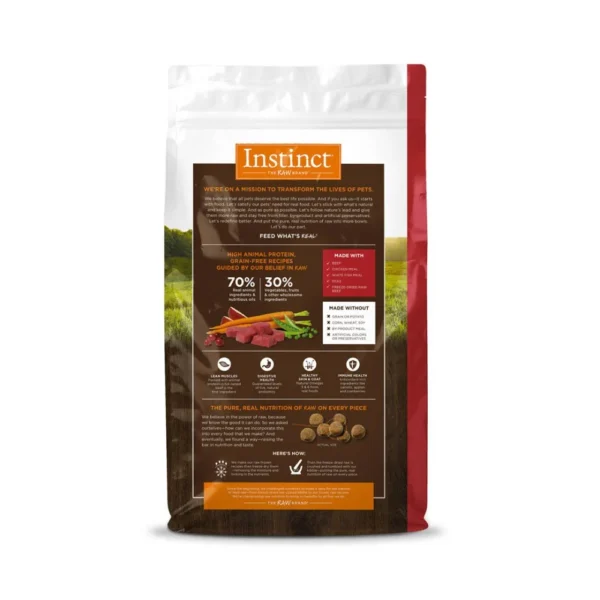 Instinct Original Res | Alimento natural sin granos para perros con alergias – 1.8kg, 9.9kg - Image 2
