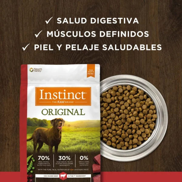 Instinct Original Res | Alimento natural sin granos para perros con alergias – 1.8kg, 9.9kg - Image 6